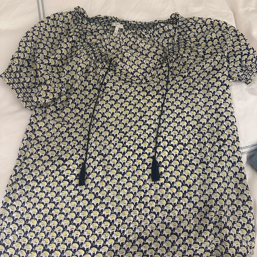 Joie Elephant Print Blouse